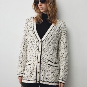 Stylish Black and White oversize Women's Sweater